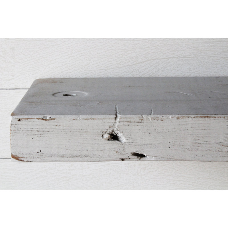 UrbanLegacy Reclaimed Barn Joist Deep Floating Shelves with Low Profile
